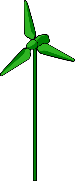 Energy Positive Wind Turbine Green clip art