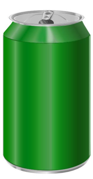 Vectorscape Green Soda Can clip art