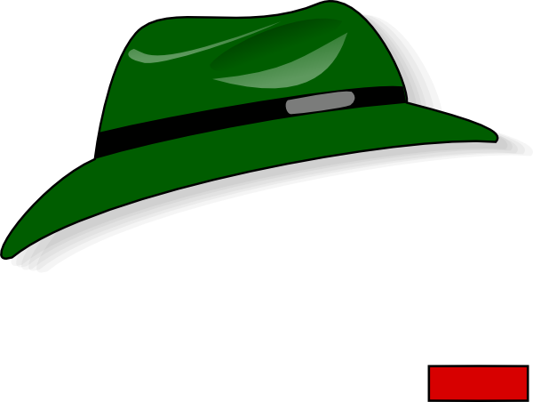 Green Fedora clip art