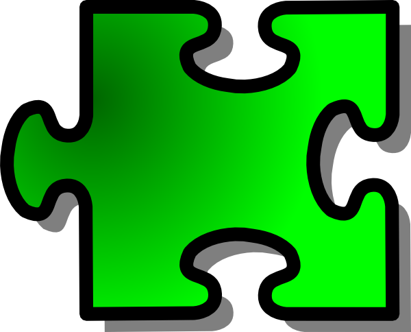 Jigsaw Green clip art