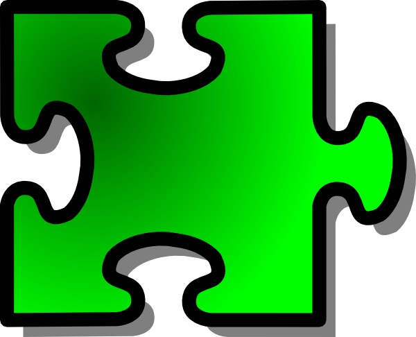 Jigsaw Green Piece clip art