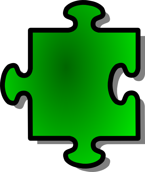 Jigsaw Green clip art