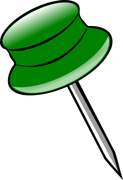 Green Pin clip art