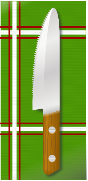 Knife On Table clip art