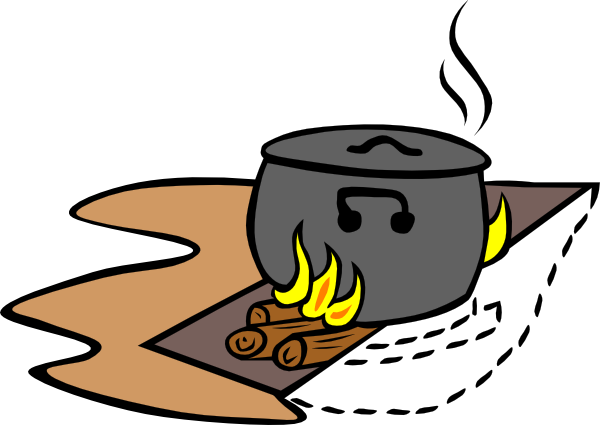 Campfires And Cooking Cranes clip art