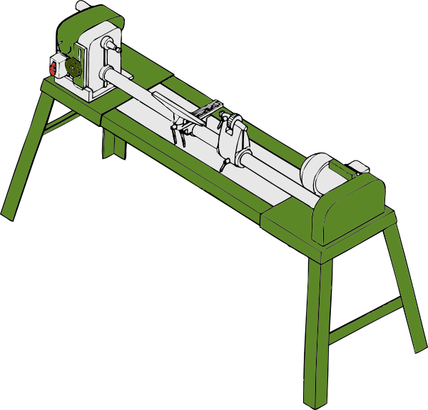 Wood Lathe Workshop Tools clip art