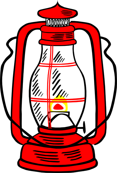 Red Hurricane Lamp clip art