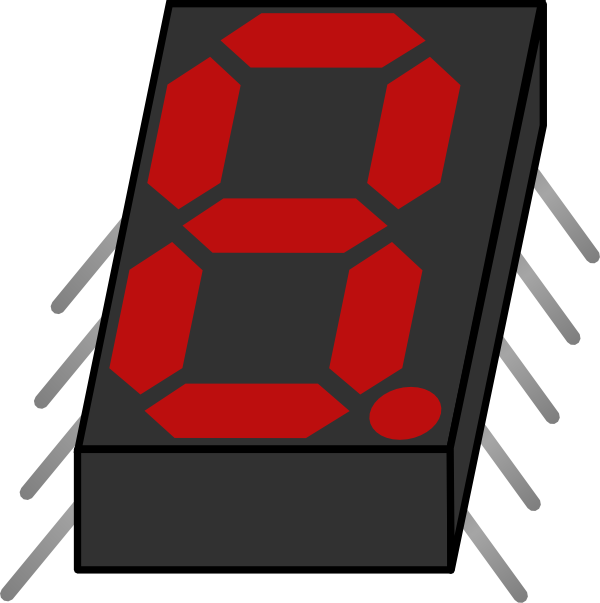 Electronic Seven Segment Display clip art