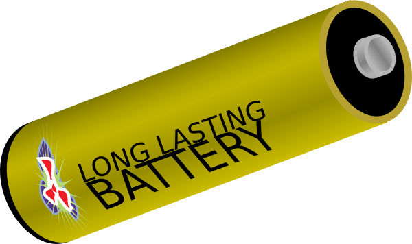 Long Lasting Battery clip art