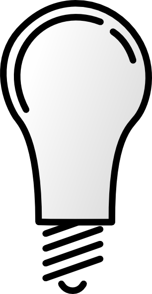 Lightbulb-notlit clip art