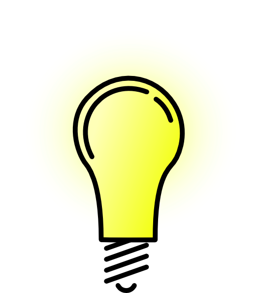 Lightbulb-brightlit clip art