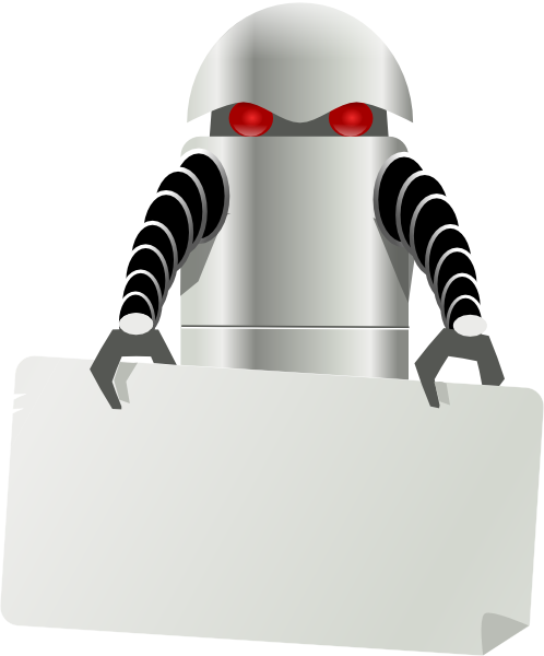 Robot Carrying Things clip art