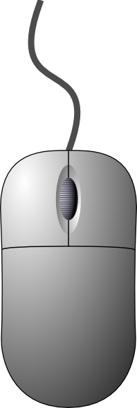 Crispy Computer Mouse Top Down View clip art