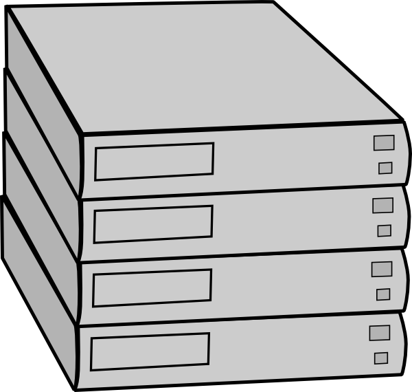 Stacked Servers Without Rack clip art