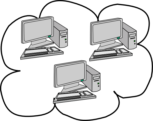 Network Cloud Computing clip art