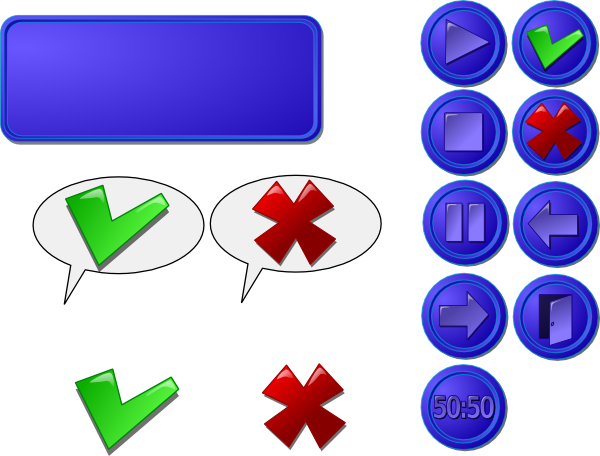 Collection Of Buttons Gui clip art