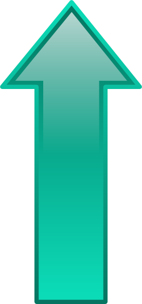 Arrow-up-seagreen clip art