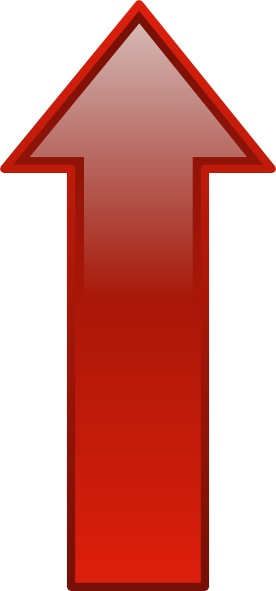 Arrow-up-red clip art