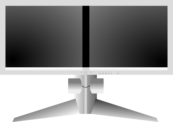 Doublesight Dual Monitor clip art