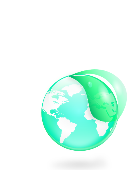 Environmental Eco Globe Leaf Icon clip art