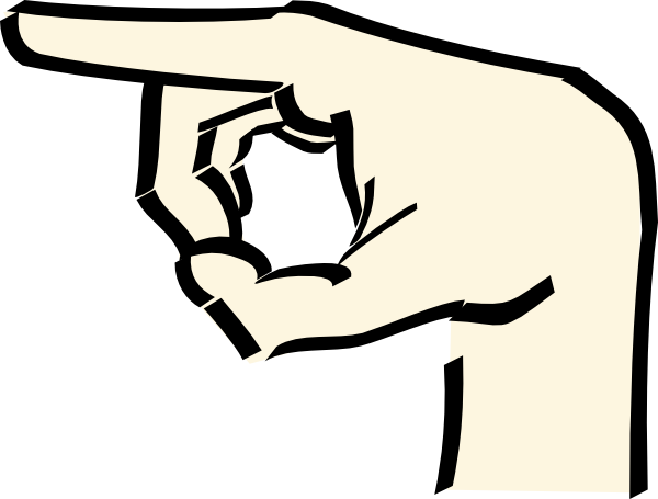 Pointing Hand clip art