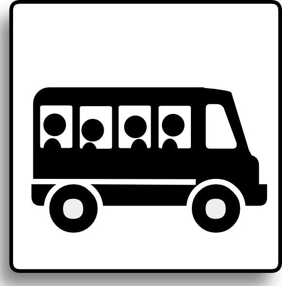 Bus Icon For Use With Signs Or Buttons clip art