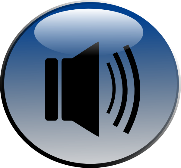 Audio Speaker Glossy Icon clip art