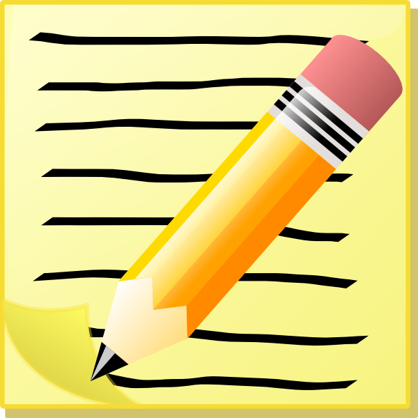 Sephr Notepad With Text And Pencil clip art