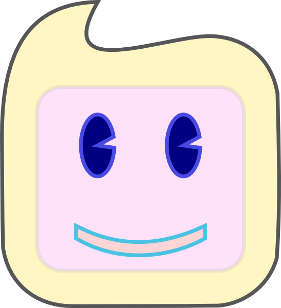 Smile Square Face clip art