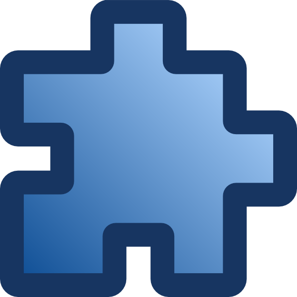 Icon Puzzle Blue clip art