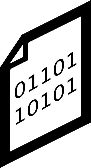 Binary File Icon clip art