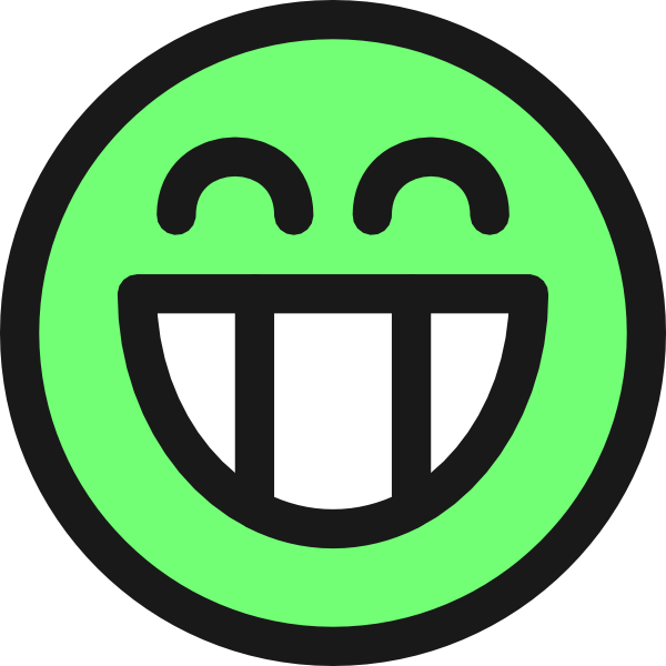 Flat Grin Smile Emotion Icon Emoticon clip art