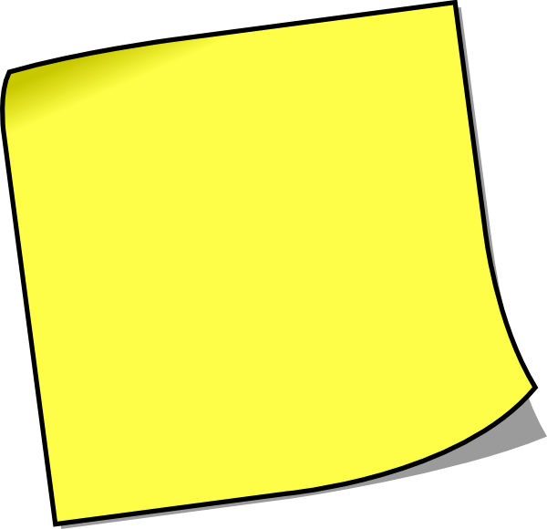 Blank Sticky Note clip art