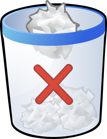 Trash Bin Full clip art