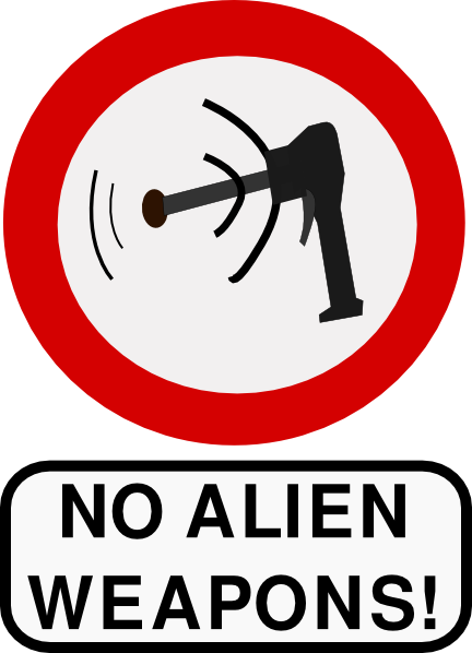 No Alien Weapons clip art