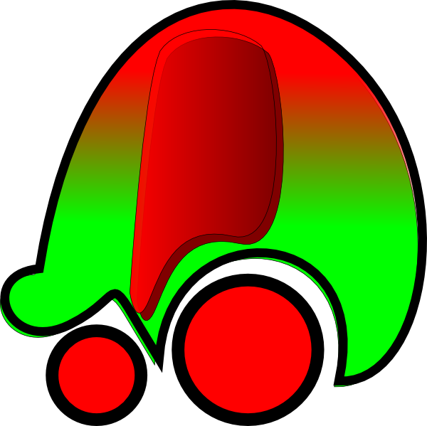 Red Green Car Icon clip art