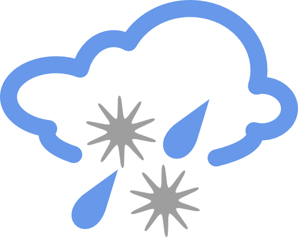 Hail And Rain Weather Symbol clip art