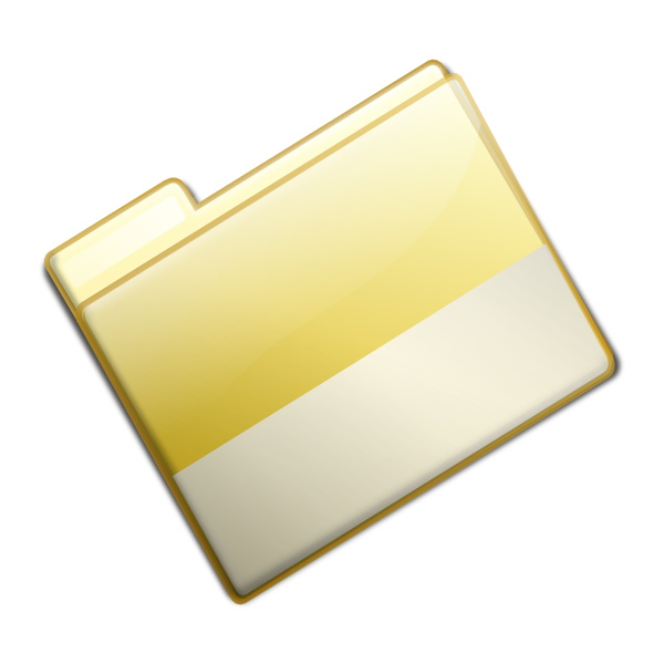 Closed Simple Yellow Folder clip art