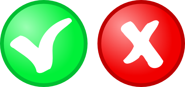 Red Green Ok Not Ok Icons clip art