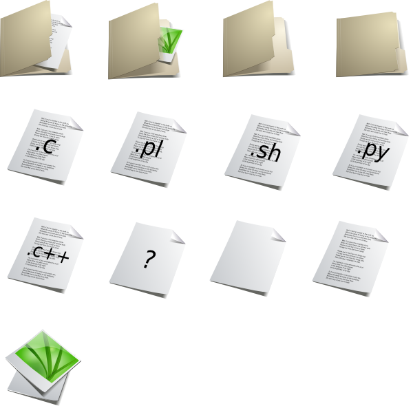 Folders Icons clip art