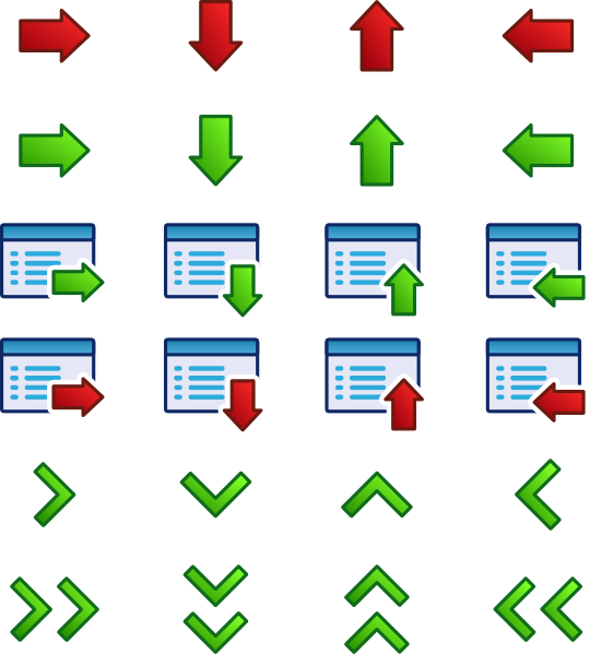 Arrow Icon Set clip art