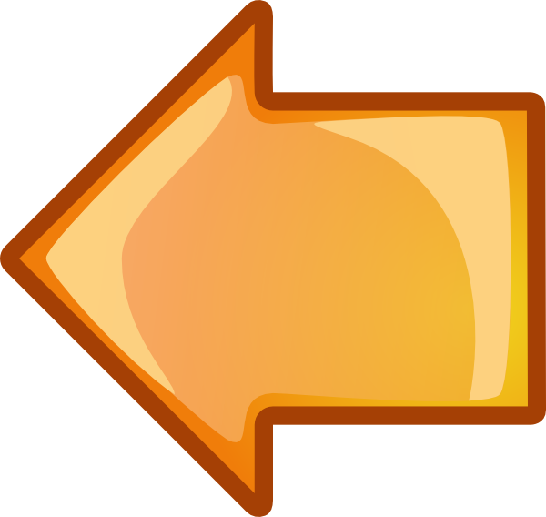 Arrow Orange Left clip art