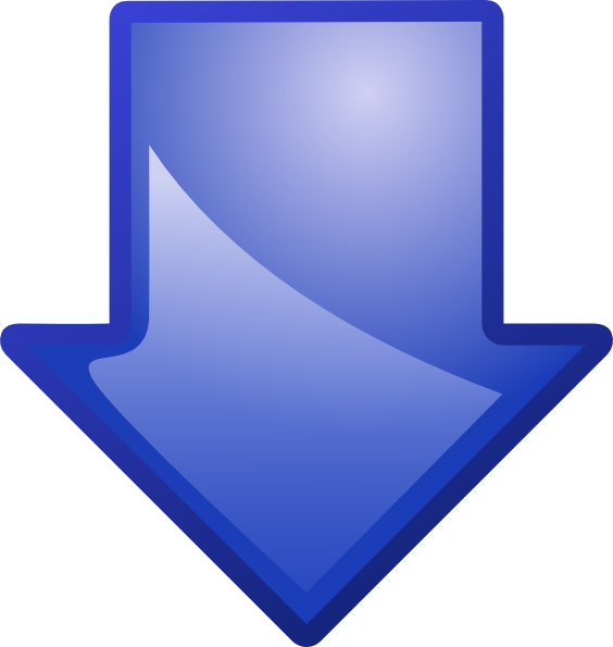 Arrow Blue Down clip art