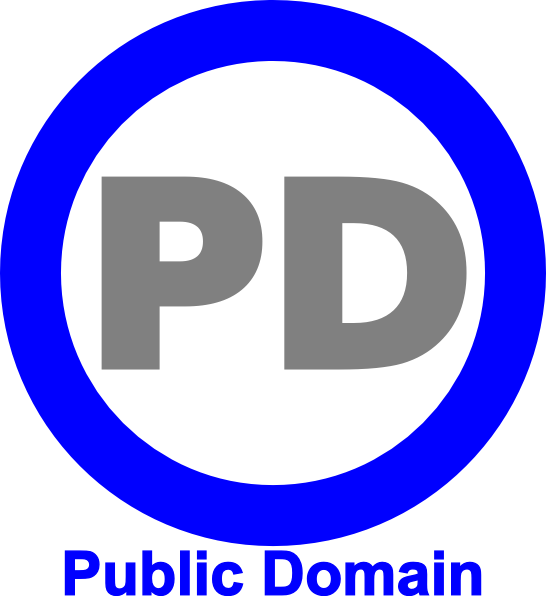 Public Domain Icon Blue clip art