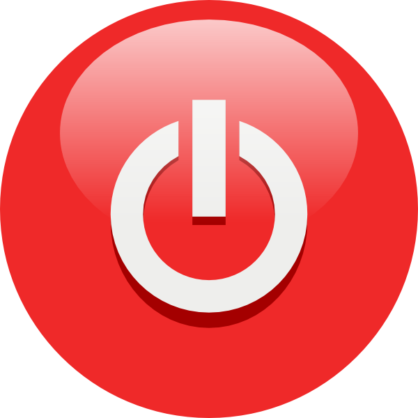 Red Power Button clip art