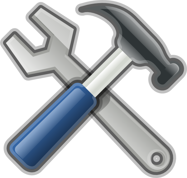 Andy Tools Hammer Spanner clip art