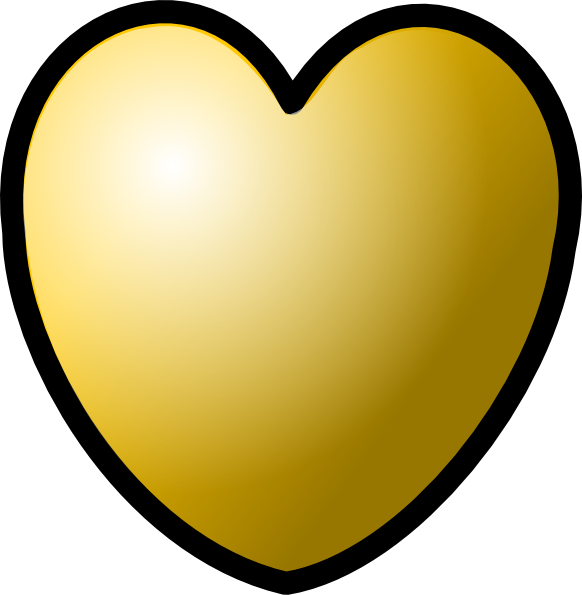 Heart Gold Theme clip art