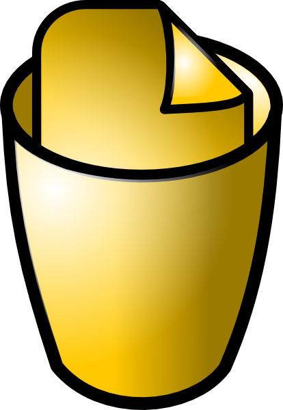 Full Trash Can Icon clip art