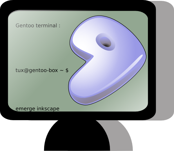 Gentoo Terminal Icon clip art