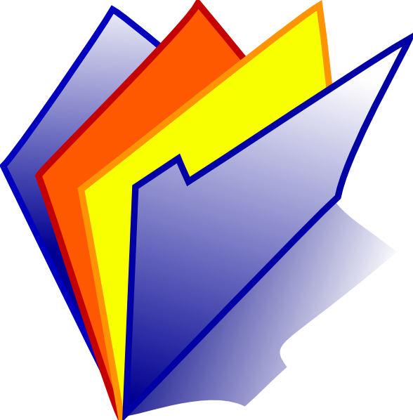 Red Yellow Folder Icon clip art